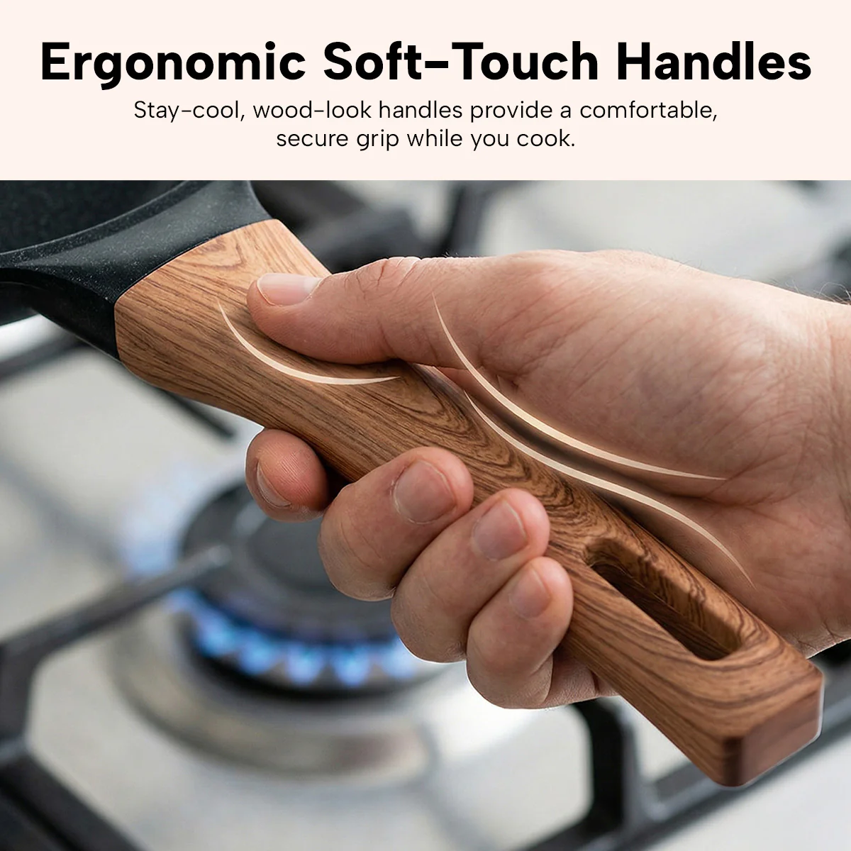 Diamond Earth® Premium Cookware 7pc Set with Superior Non-Stick Coating + FREE Steamer + E-BOOK - Image 7