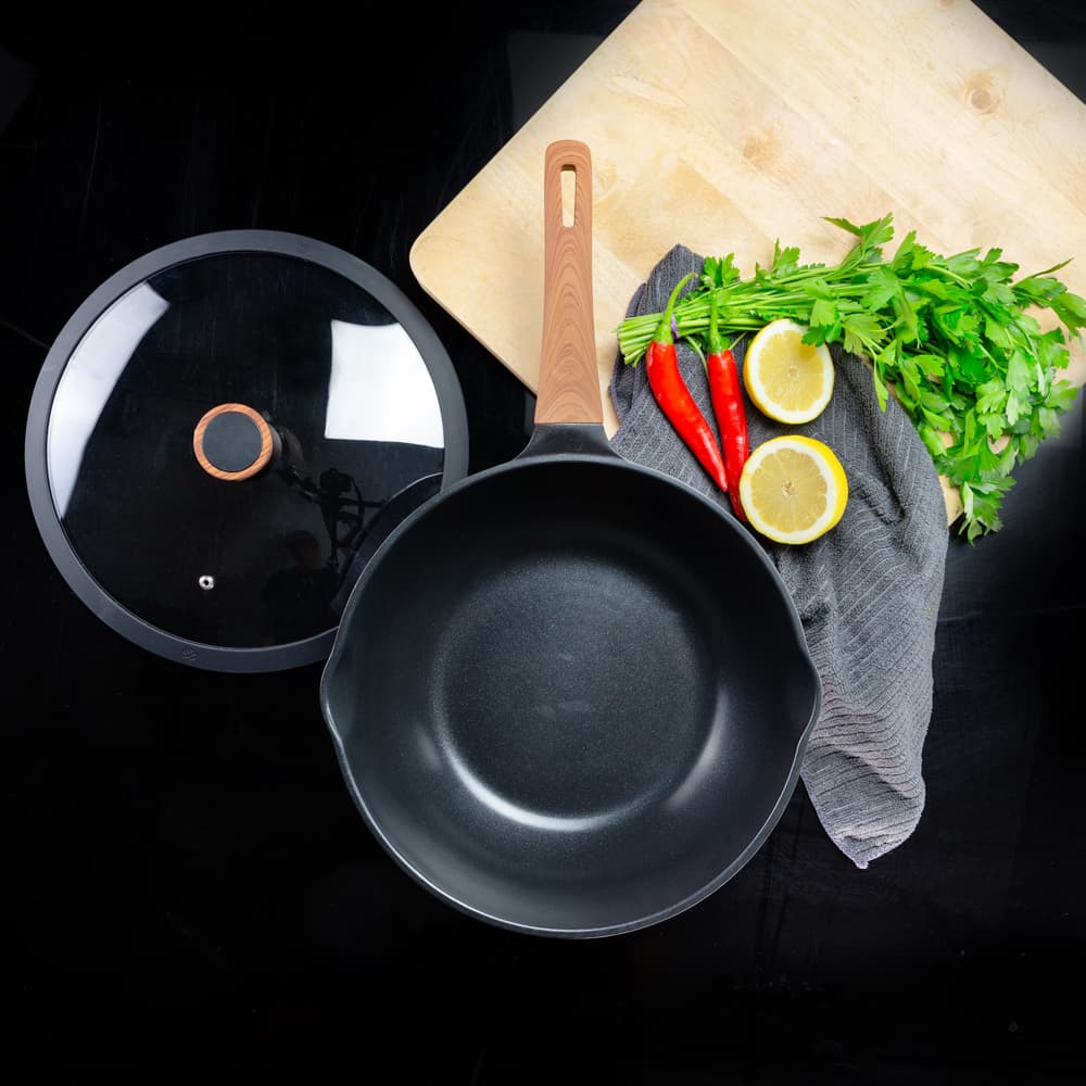 Diamond Earth®  Wok + Glass Lid - 30cm - Image 3