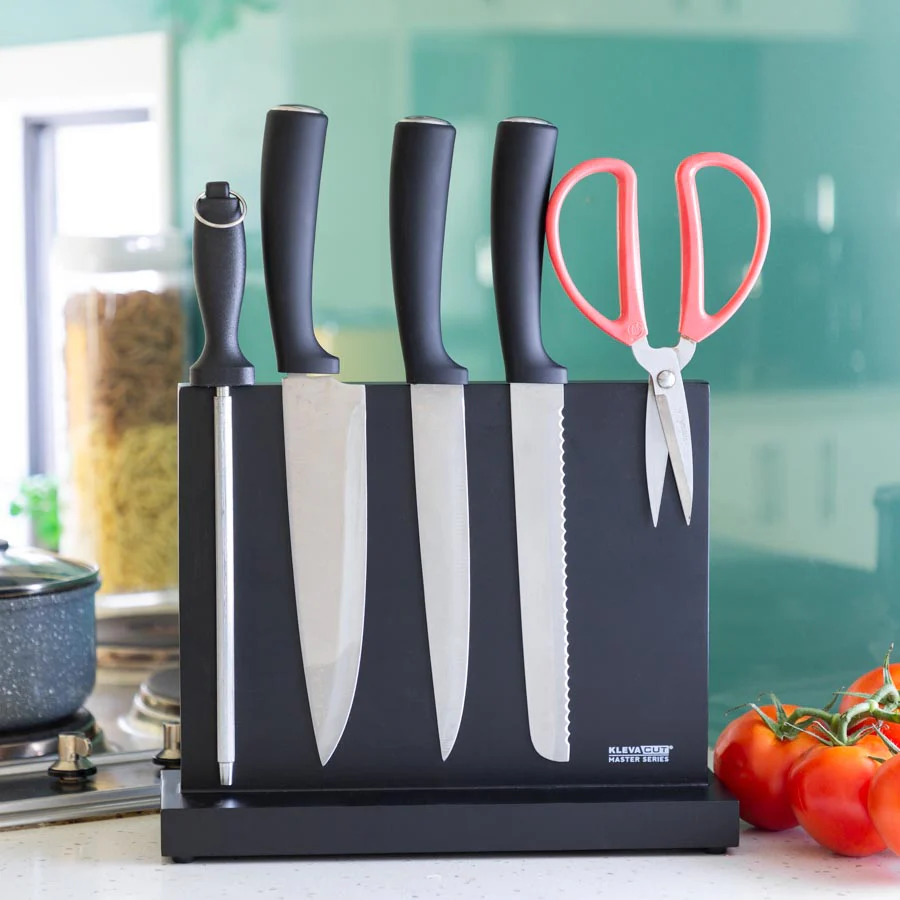 Double-sided Magnetic Knife Block Holds & Displays All your Knives Safely & Securely! - Image 5