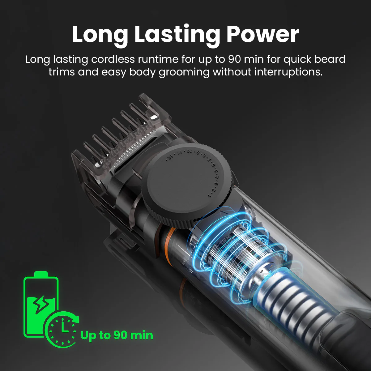 KLEVA® 5-in-1 Professional Hair Trimmer + Men’s Body & Beard Groomer - Image 6