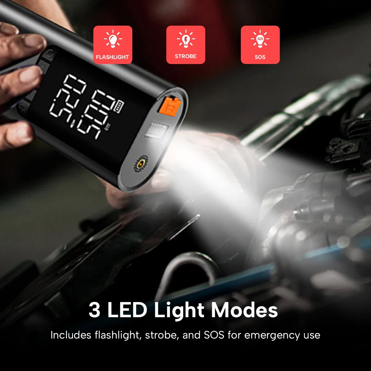Kleva 6-in-1 Car Jump Starter & Air Compressor 6000mAh Power Bank - Image 8