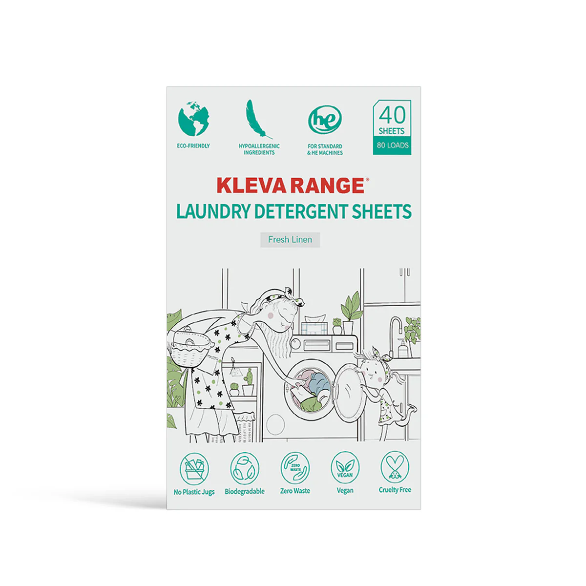 Stain Lifting Laundry Detergent Sheets Fresh Linen 40 Sheets - Image 7