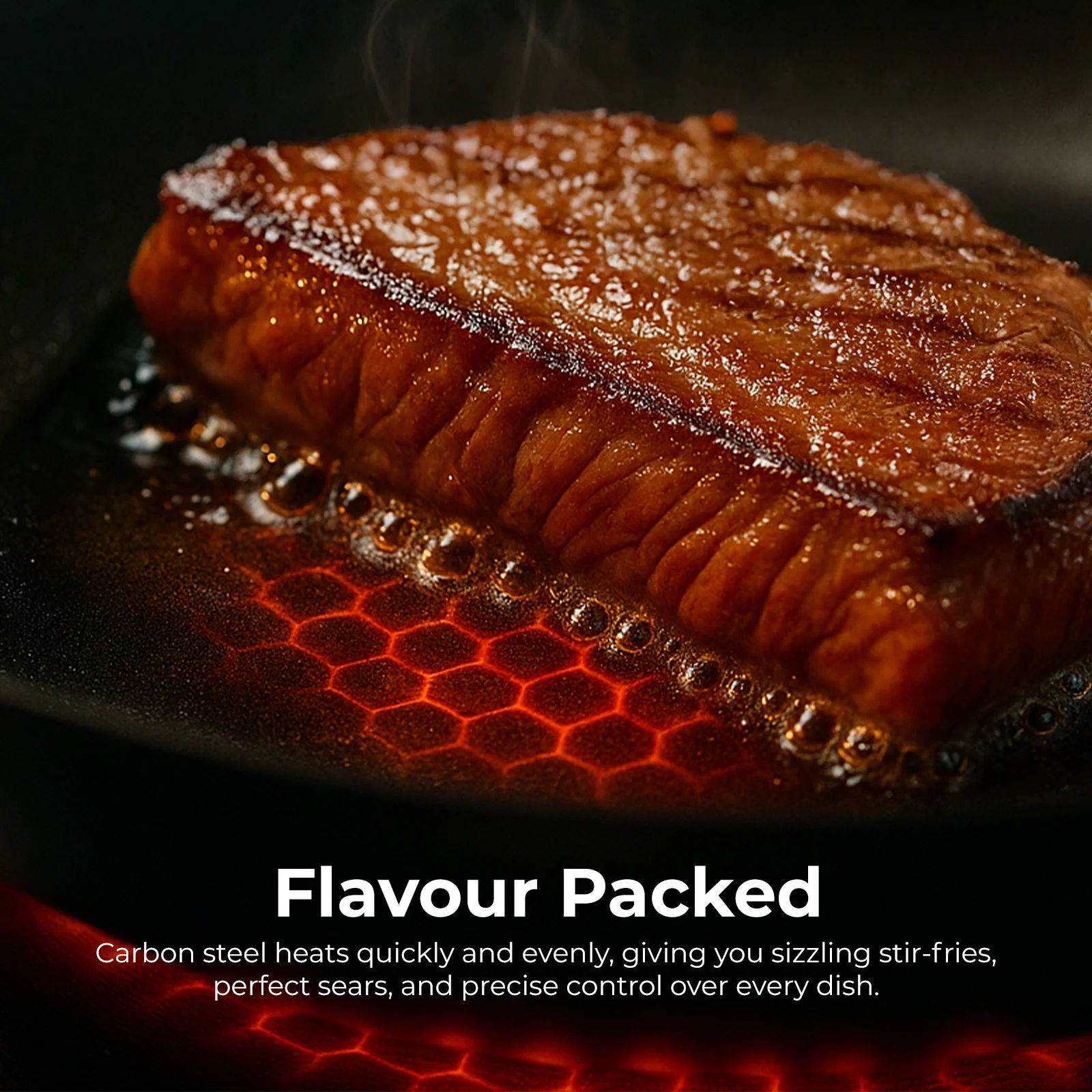 KLEVA® Kyoto Authentic Steel Wok 28cm - Professional Carbon Steel with Natural Non-Stick & 10-Year Guarantee - Image 3