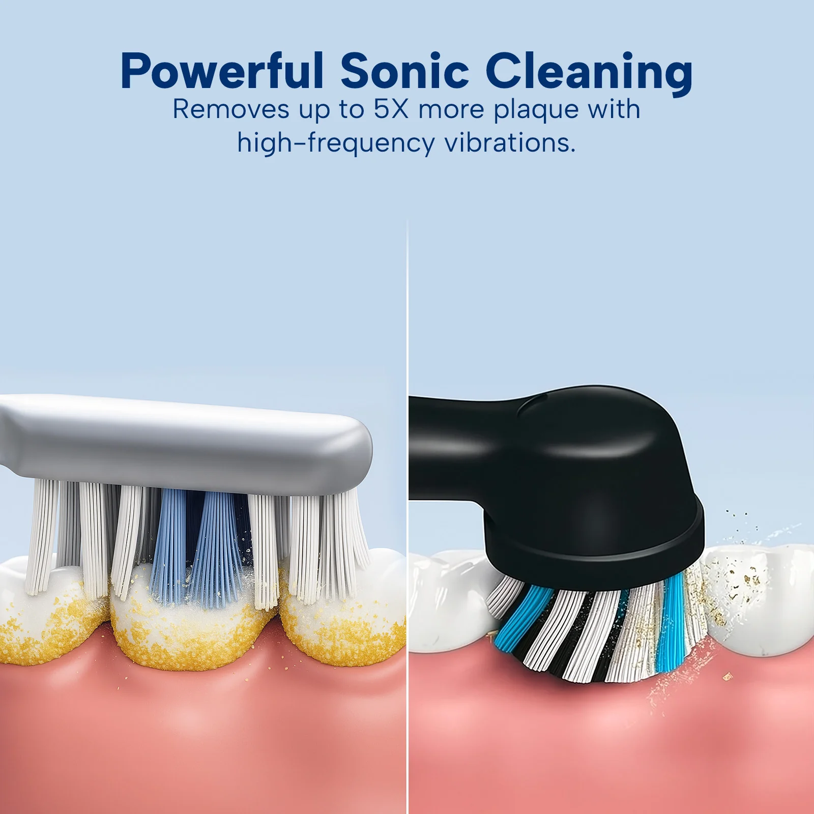 Kleva SonicClean Rechargeable Electric toothbrush with 4 Brush Heads - Image 3