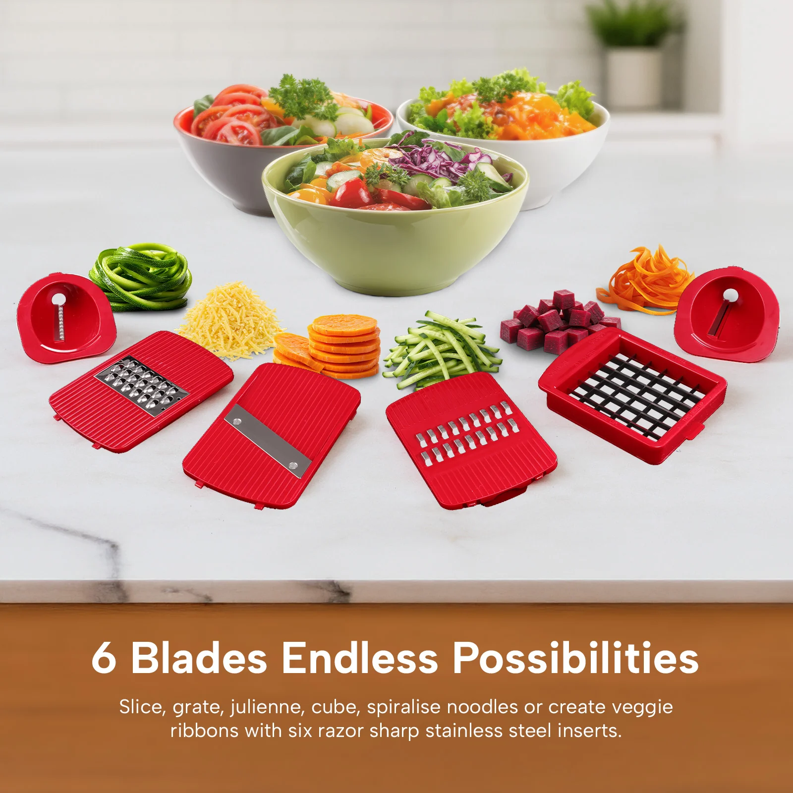 Kleva® Spin, Slice & Dice – Your All-in-One Kitchen Prep Solution - Image 4