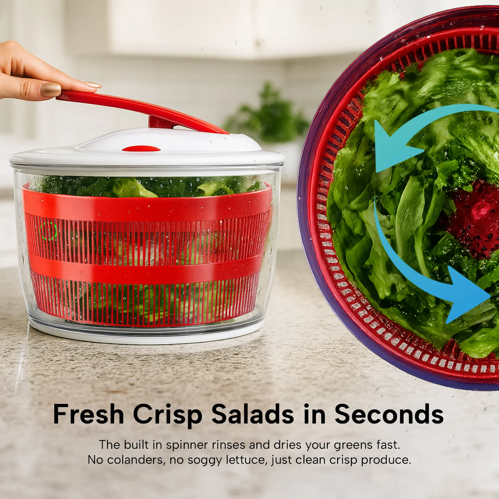 Kleva® Spin, Slice & Dice – Your All-in-One Kitchen Prep Solution - Image 7