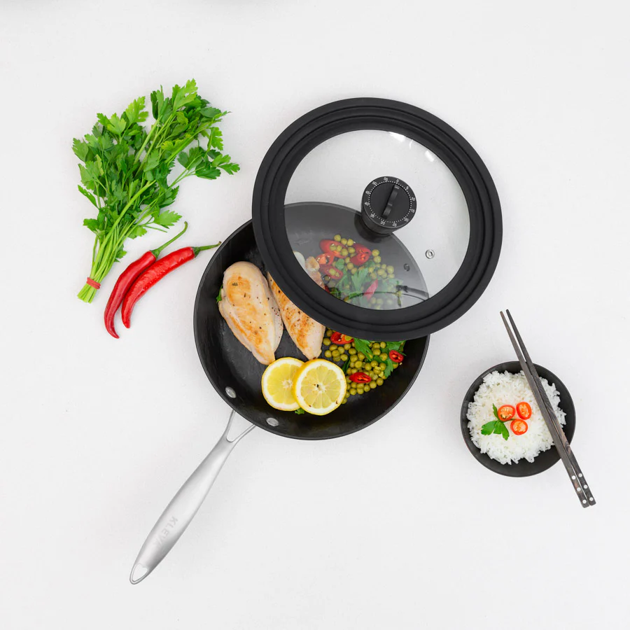 Universal Glass Lid With Detachable Timer Knob + Soft Touch Silicone Rims - Image 8