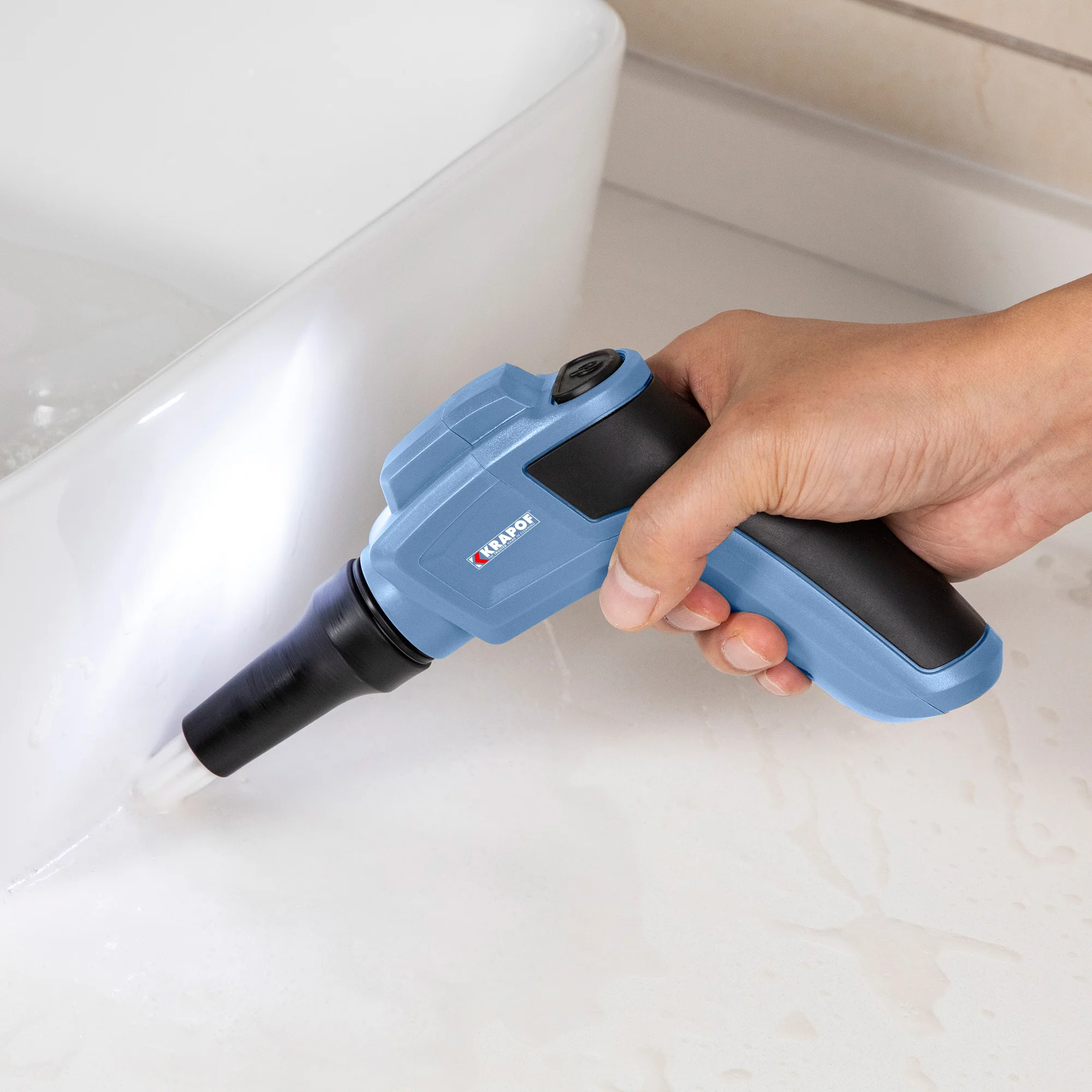 KRAPOF® Electric Lumi Scrub Pocket Cleaner with 5 Replaceable Cleaning Heads - Image 4