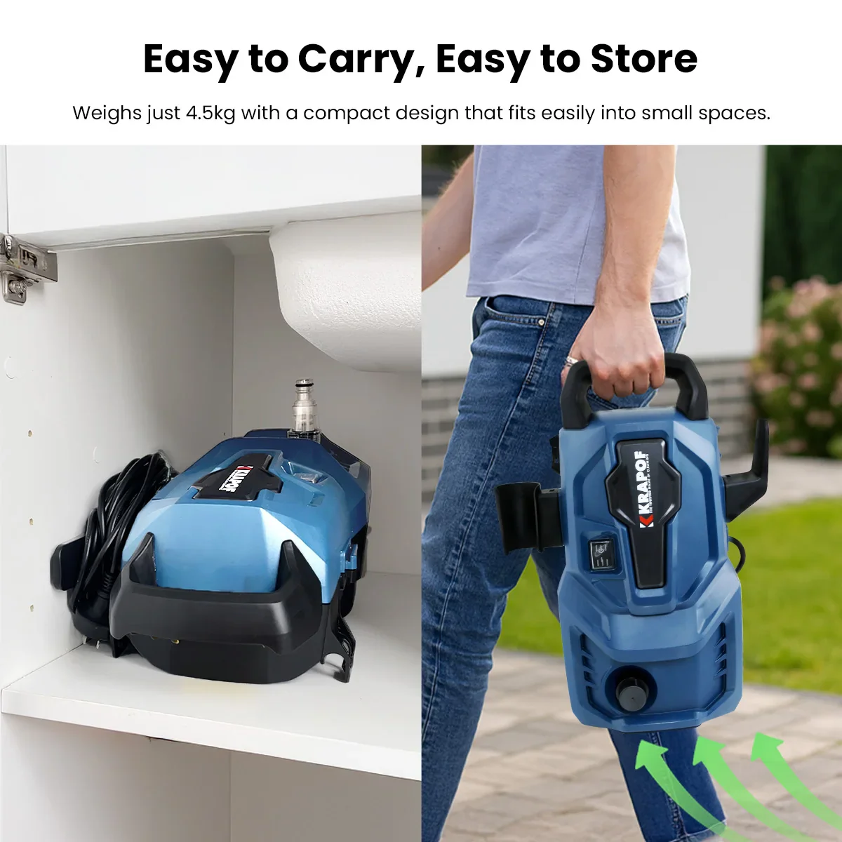 KRAPOF® Mini Electric Pressure Washer - Suitable for any Household or Apartment - Image 6