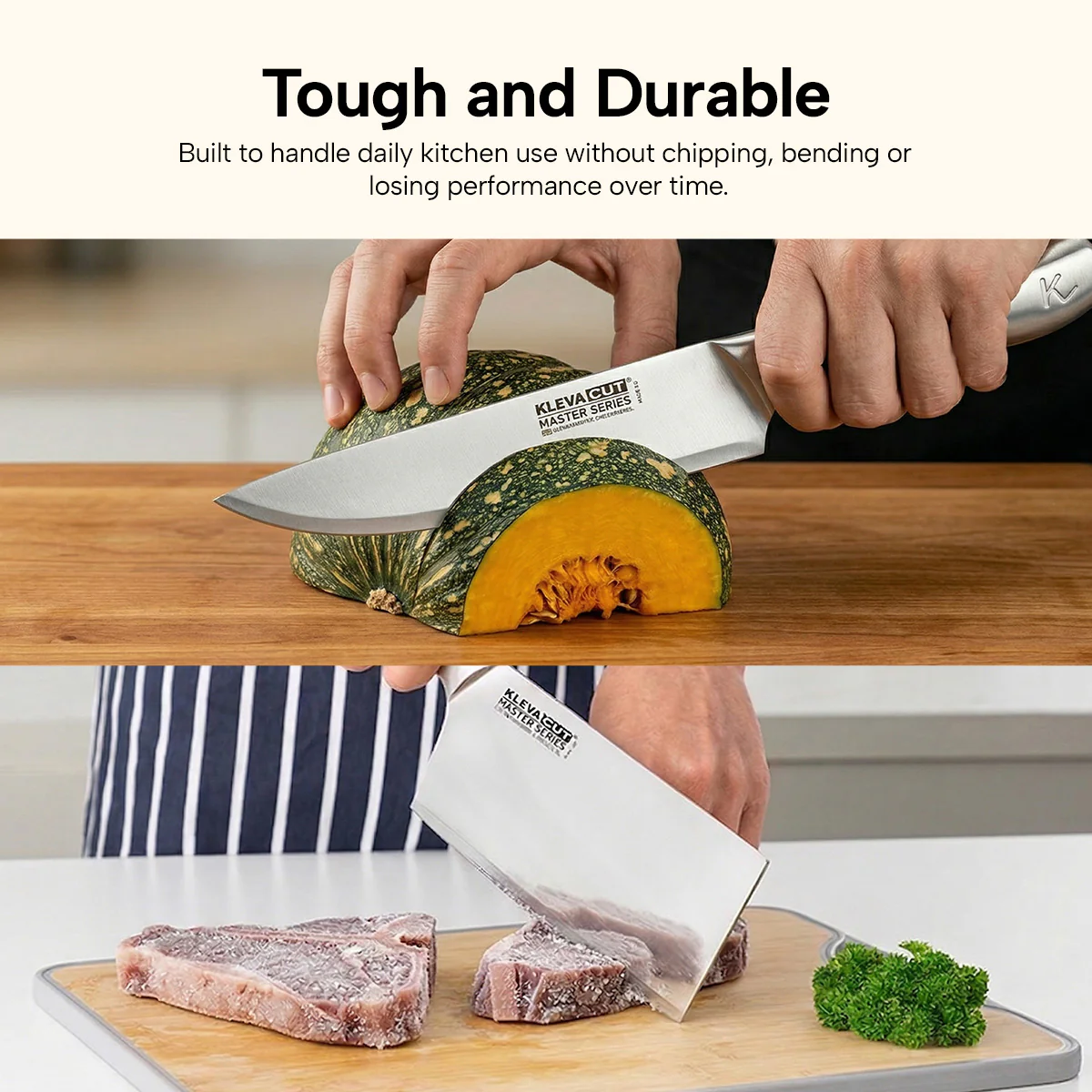 KlevaCut® Master Series 3pc Knife Set + Magnetic Knife Block - Image 6