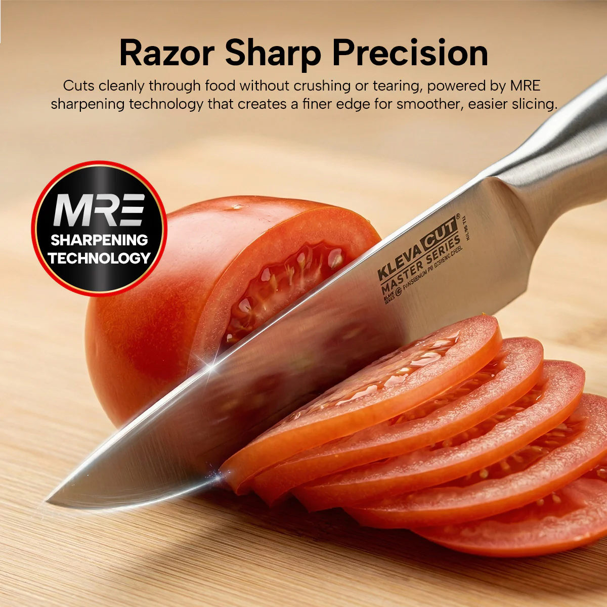 KlevaCut® Master Series 3pc Knife Set + Magnetic Knife Block - Image 7