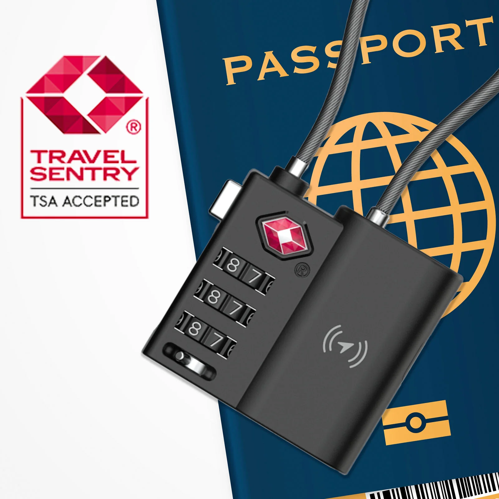 Kleva TSA LockSmart Travel Tag Bluetooth Tracker for Apple Find My + FREE Travel Tips ebook - Image 3
