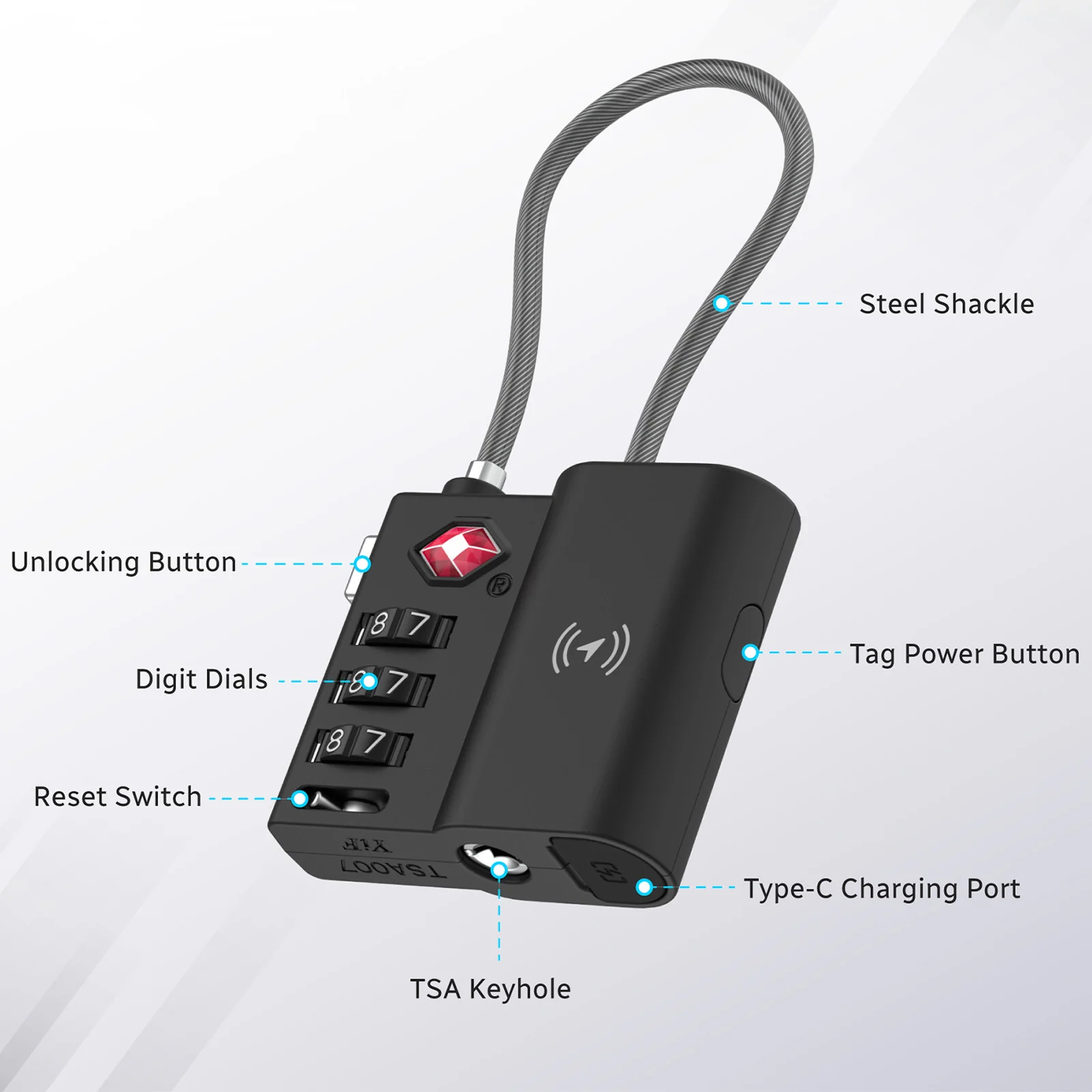 Kleva TSA LockSmart Travel Tag Bluetooth Tracker for Apple Find My + FREE Travel Tips ebook - Image 5