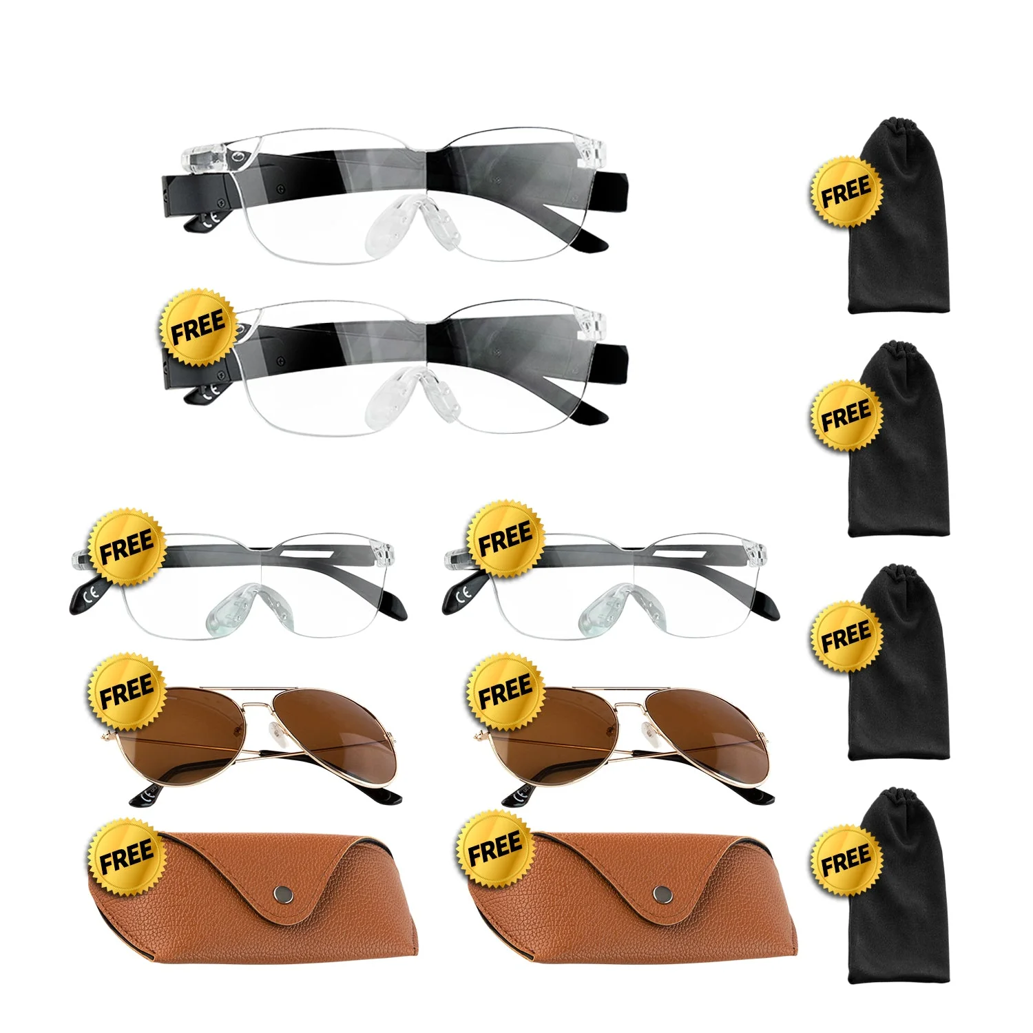 Zoom Vision+ TV Double Offer With Built In LED Lights + FREE Sunglasses & Case! - Image 2